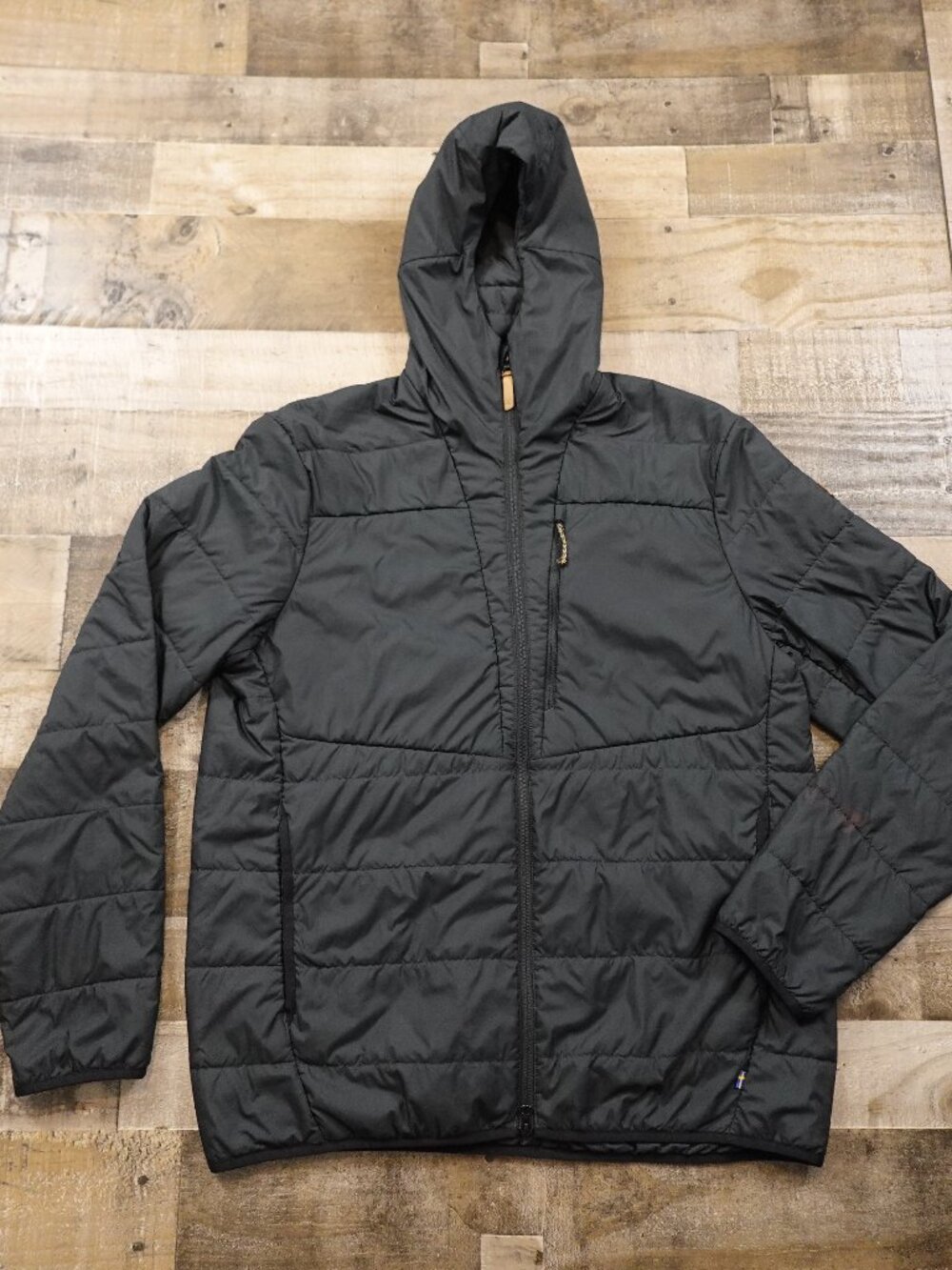 Fjallraven Keb Padded Hoodie Men’s XL Black G-Loft Insulated Jacket Outdoor
